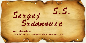 Sergej Srdanović vizit kartica